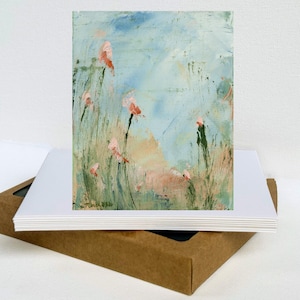 de fleurs printanières en boîte | Cartes de voeux florales peintes à la main | Cartes d'art de Pâques | Cadeau pour la fête des mères