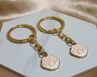 Paw keychain, Cat paw keychain, Dog paw bag charm key accessories