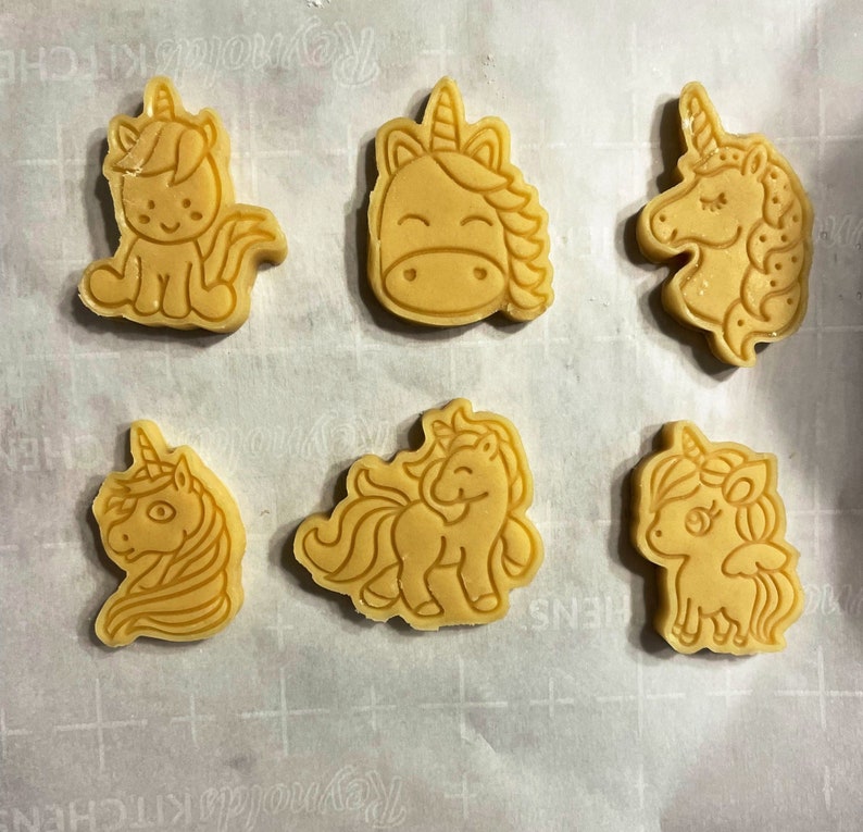 Unicorn Cookie Cutter Set Unicorn Cookie Stamps Unicorn Etsy