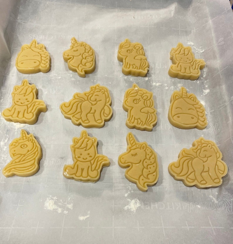Unicorn Cookie Cutter Set Unicorn Cookie Stamps Unicorn Etsy