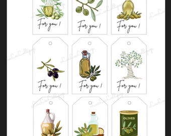 Printable olive oil Gift Tags: olive oil Party Favors (PDF) olive favor tags you are the zeit to my zatar olive tags oil tags wedding henna