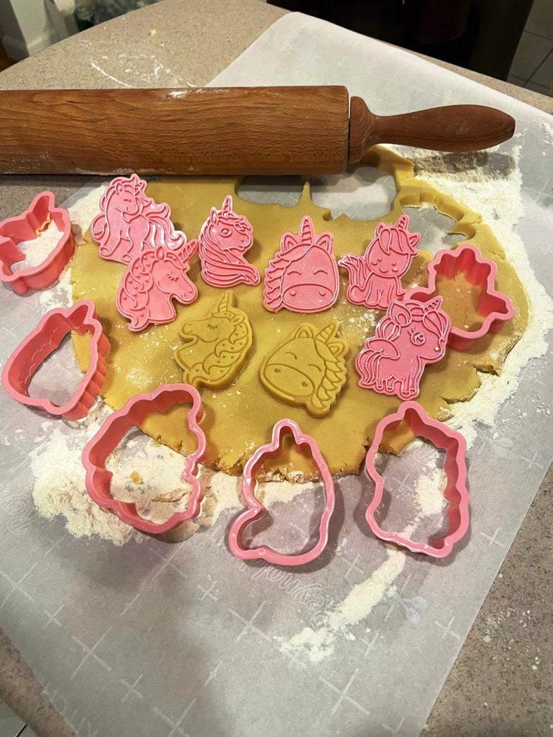 Unicorn Cookie Cutter Set Unicorn Cookie Stamps Unicorn Etsy