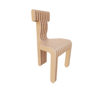 Parametric Furniture - Wooden Ergonomic Chair - Easy Assemble DIY CNC Ready Cutting Files