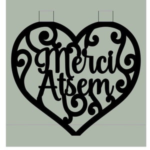 Danke Atsem SVG Herz Pop-up-Karte Schneidedatei