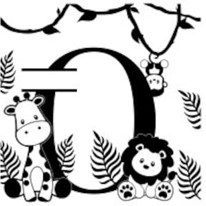 Alphabet monogrammes Jungle Lettre O - Fichier de découpe SVG