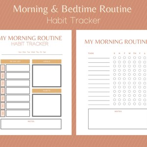 Printable Morning Routine | Nightly Routine Habit Tracker (Checklist Included)