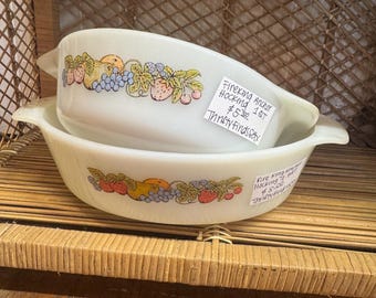 vintage fire king anchor hocking milk glass 1/1.5 quart dishes