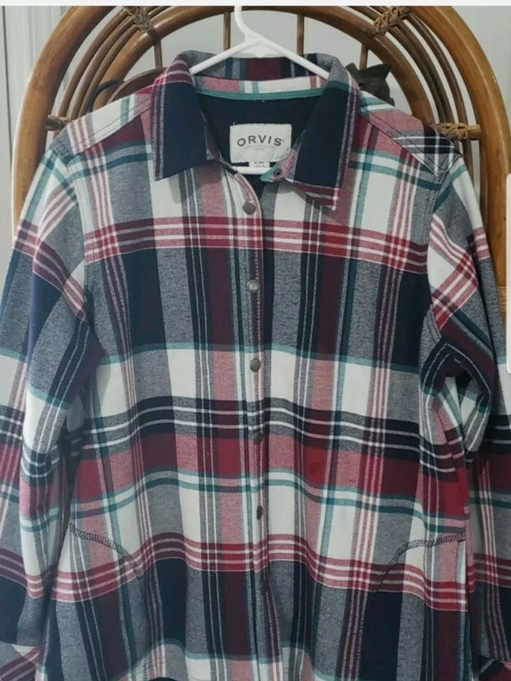 Womans Orvis Flannel Shirt Jacket 