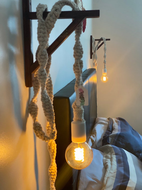 Hanging rope lamp deals