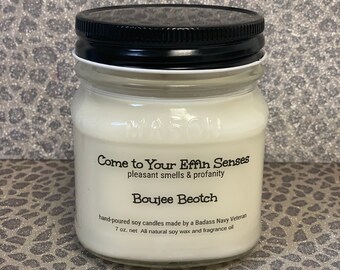 BOUJEE Scented Soy Candles 6 oz Travel Tins Chill-Cucumber Melon