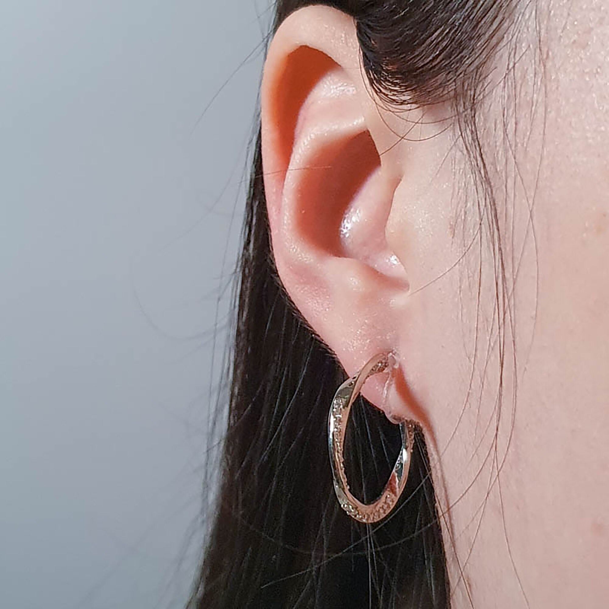 Clip auf Ohrring Creolen Silber nicht-pierced Ohren Clip | Etsy