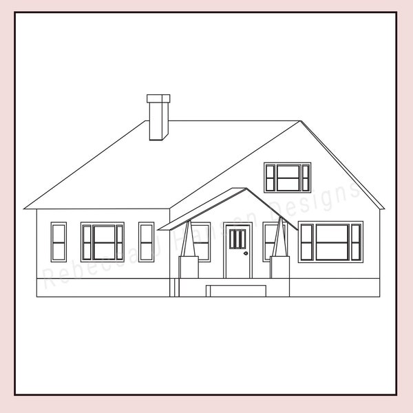 Craftsman House Coloring Page