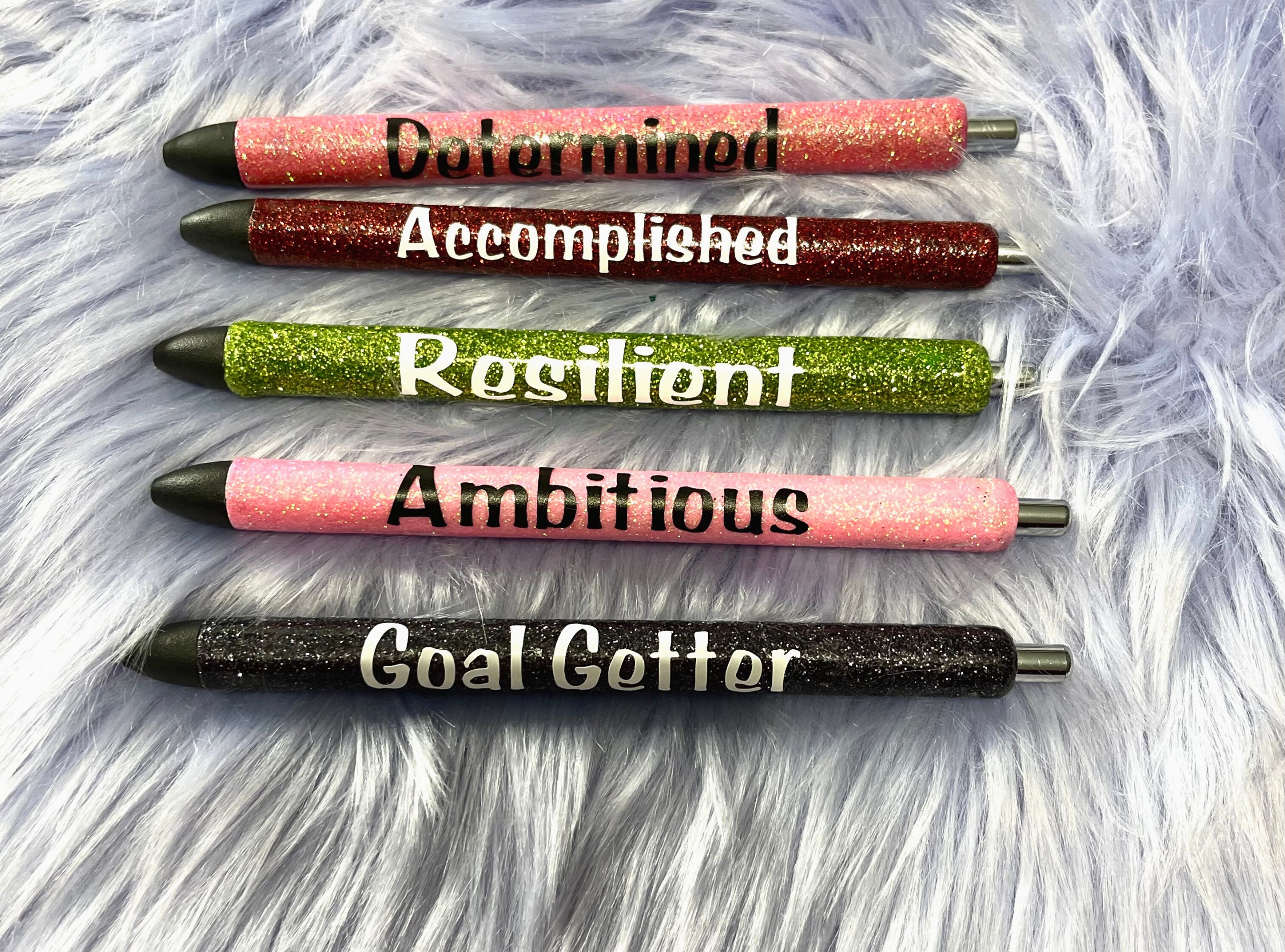  Jeyiour Employee Appreciation Pens Inspirational Greeting  Motivational Pens Ballpoint Glitter Pens for Adults Employee Appreciation  Gifts for Employee Colleague Coworker Staff (12 Pieces) : Office Products