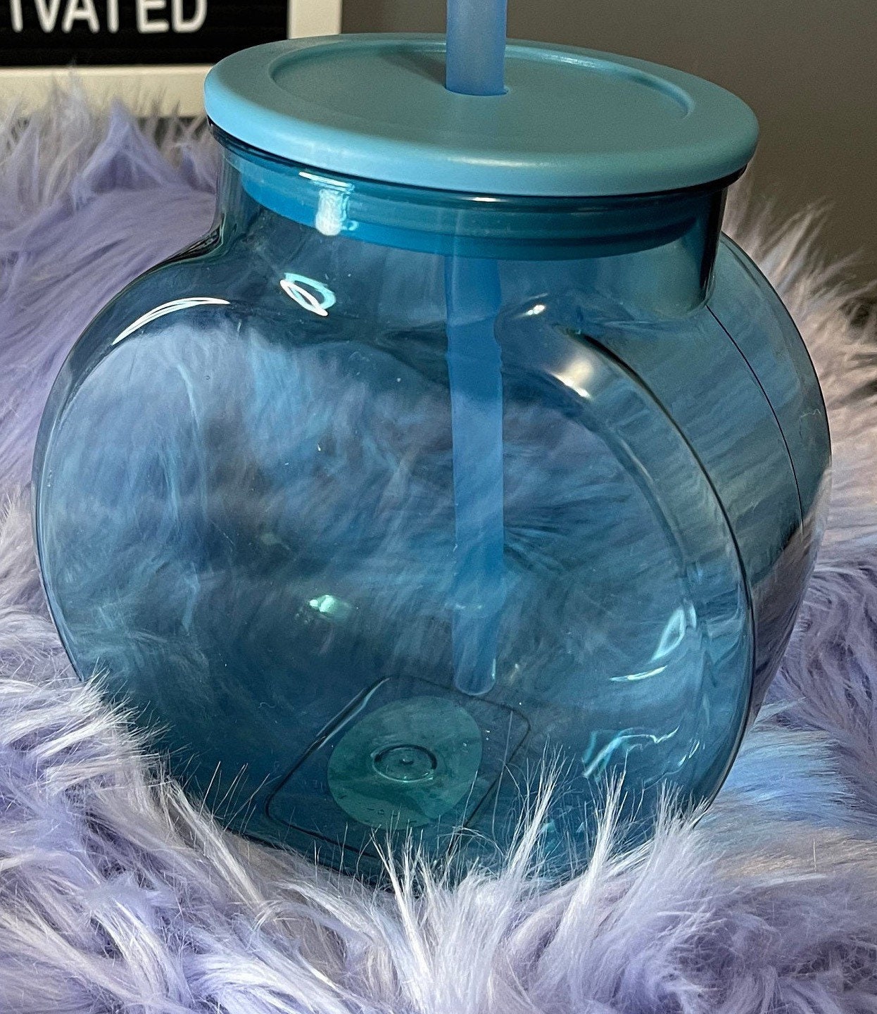 Fish bowl tumbler with straw customizable bridesmaid gift Etsy