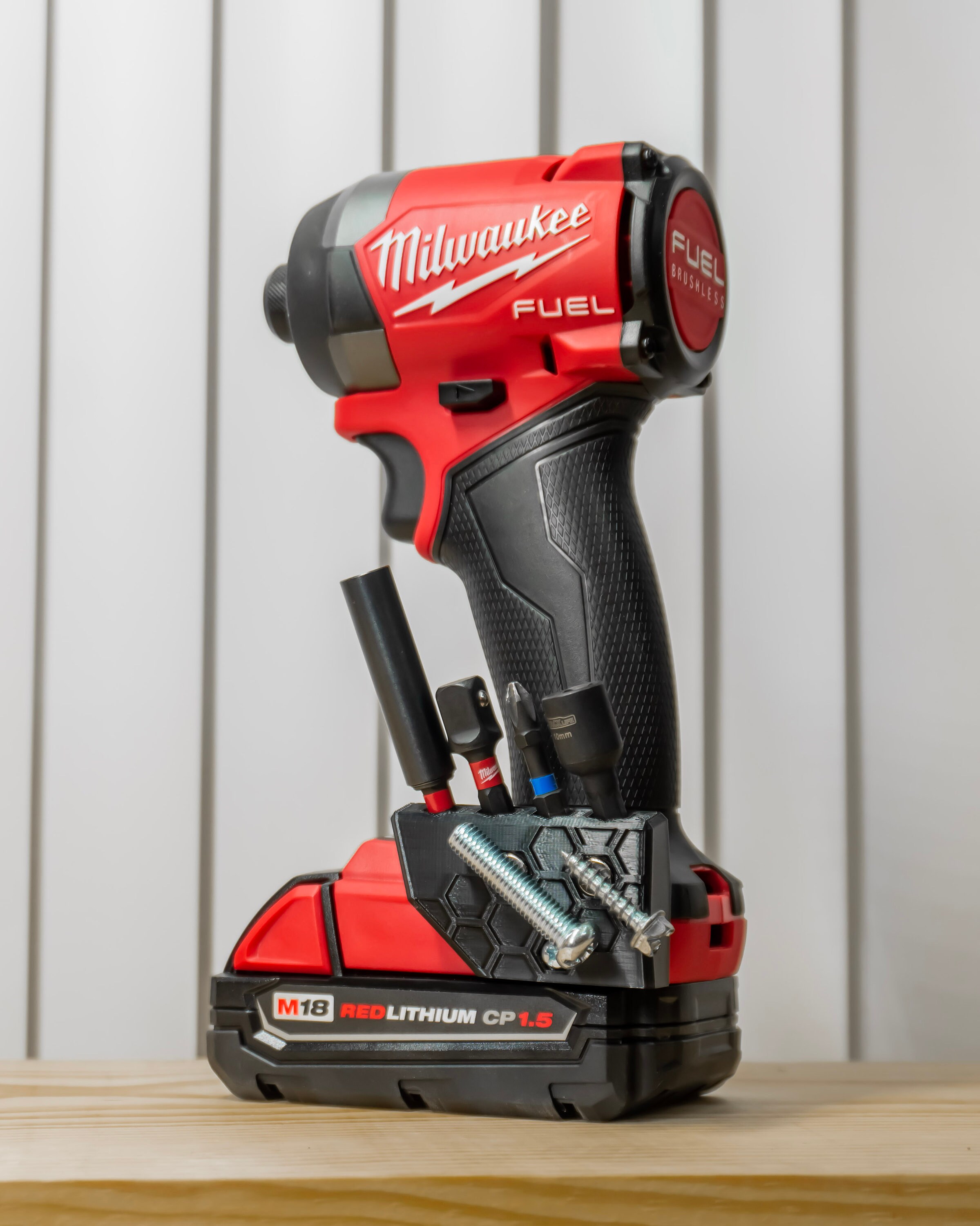 thumbnail image 2 of Magnetic Wall Mount Tool Holder For Milwaukee M18 18V Drill, Impact, Hammer – WOP 2 of 5