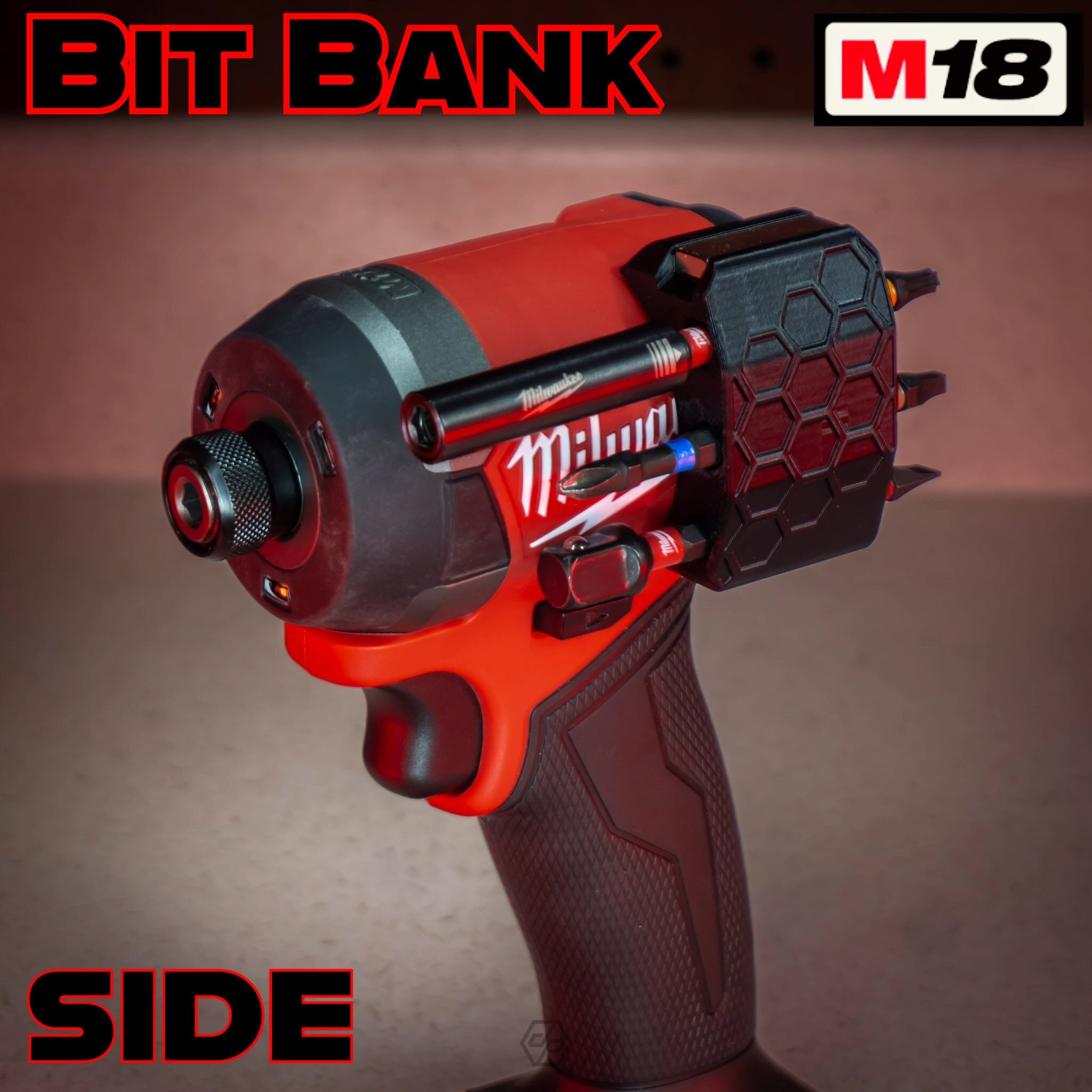 Magnetic BIT BANK for M18 Milwaukee Hex Impact GEN3 and GEN4 2853 20 2953 20 Heavy Duty Bit Holder Accessories Etsy