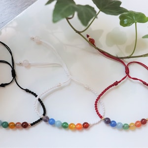 7 Chakra Bracelet, Anxiety Bracelet with 7 Gemstones, Yoga Meditation Bracelet, Energy Healing Bracelet, Rainbow Bracelet, Christmas Gift