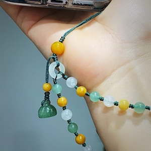STRING TING/Jade Lotus Wristlet Phone Strap ハート Light of the Heart Wristlet Phone Strap