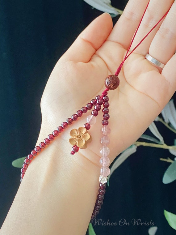 Cute Beaded Phone Wrist Strap Lanyard - Aesthetic Candy Hearts Charm For Women