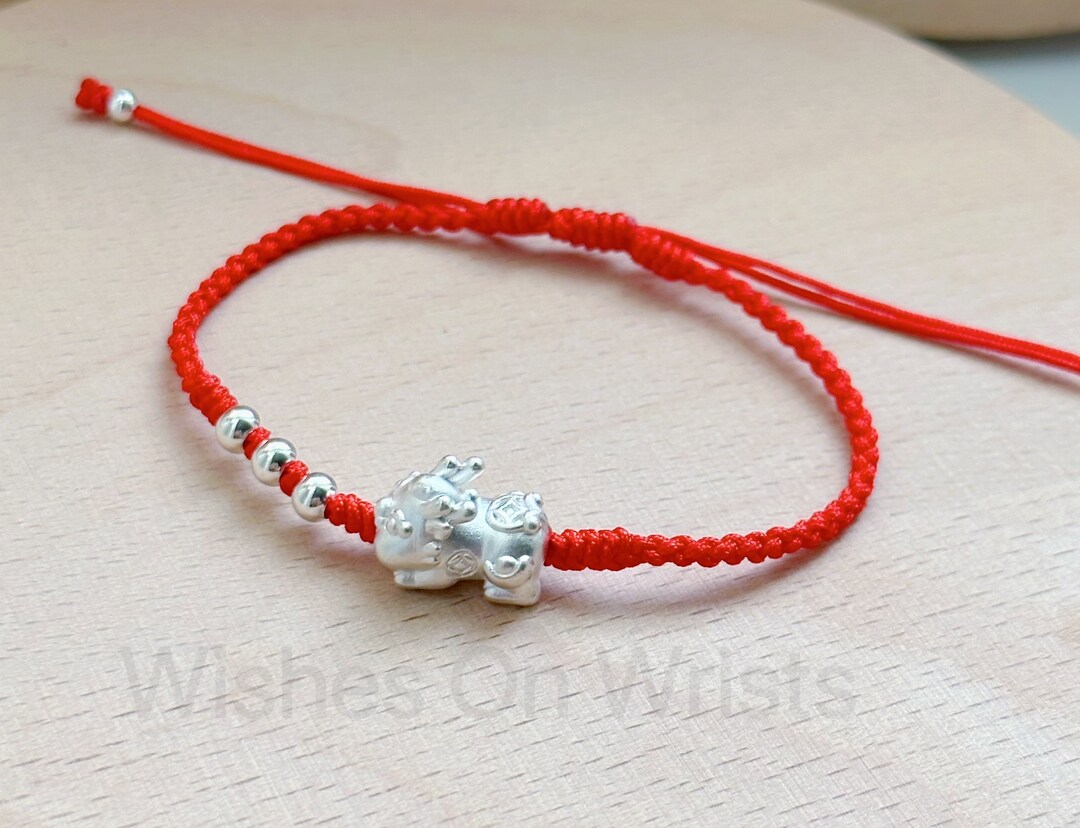 Red String Lucky Bracelet, Wealth Protection Bracelet, S925 Sterling