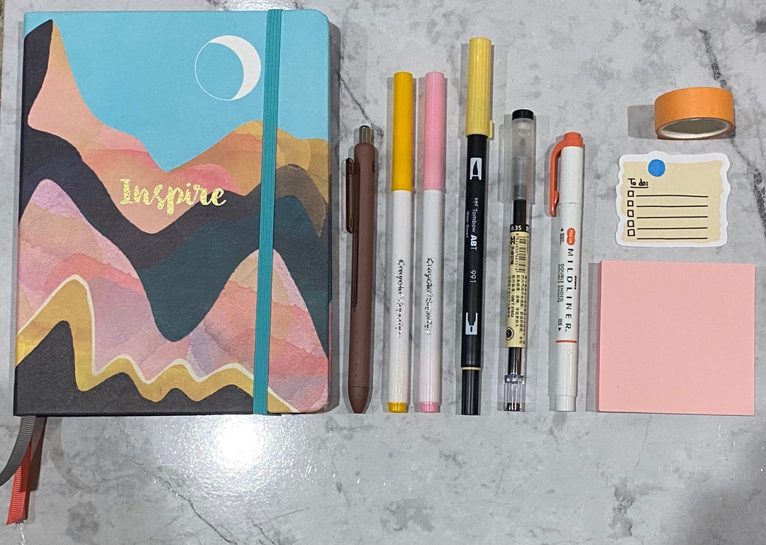 Mini Bullet Journal Kit Mountainscape Etsy