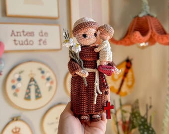 Crochet Saint Anthony of Padua Doll: Handmade Catholic Gift