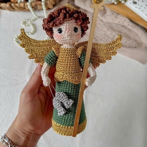 Handmade Crochet Archangel Doll: Saint Michael Amigurumi, Catholic Gift