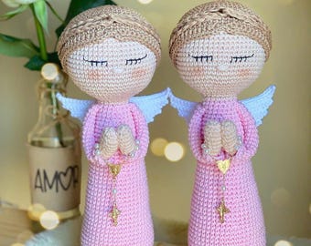 Crochet Angel Doll: Handmade Amigurumi Plush, Baptism Gift