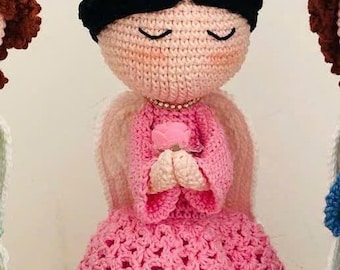 Crochet Angel Doll: Handmade Amigurumi, Baptism Gift, Faith Decor