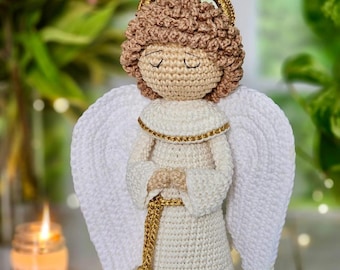 Handmade Crochet Angel Doll: Personalized Religious Gift
