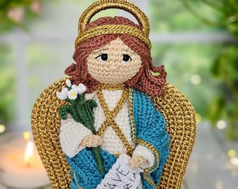Handmade Crochet Angel Doll: Amigurumi Religious Figurine