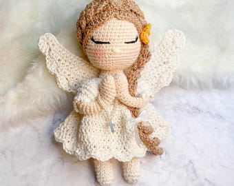 Crochet Angel Prayer Doll: Handmade Amigurumi Baptism Gift