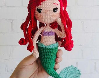 Crochet Mermaid Doll: Handmade Amigurumi Ariel Toy, Kids Decor