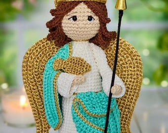 Ángel de crochet hecho a mano: regalo religioso, decoración del hogar