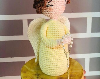 Handmade Crochet Angel Doll: Amigurumi Baptism Keepsake