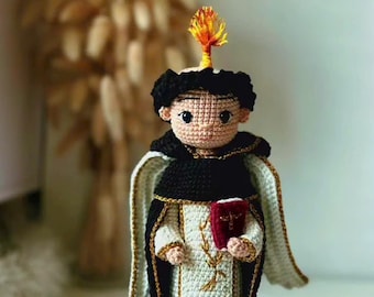 Handmade Crochet Saint Doll: Catholic Gift, Personalized Amigurumi Priest