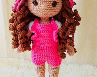 Personalized Crochet Doll: Soft Yarn Amigurumi Girl Toy