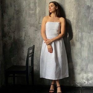 Linen Dress with Pockets, Lightweight Linen Sundress, Linen maxi dress, Beach linen dress, Sleeveless linen dress, Organic dress