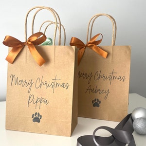 Personalised dog gift bag, personalised gift bag, dog treat, dog gift, pet christmas, dog christmas, new puppy, new dog, personalised dog