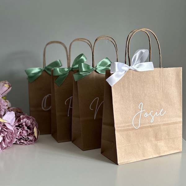 Personalised Wedding Gift Bags, Bridesmaid Gift Bags, Hen party bags, personalised gift bag, bridesmaid proposal, bridal party, hen do bag,