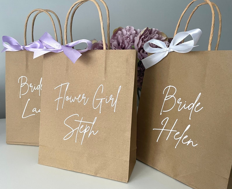 Personalised Wedding Gift Bags Bridesmaid Gift Bags Hen Etsy UK