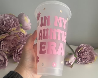 In my auntie era, cold cup, aunt gift, new auntie, newborn baby gift, gift for her, gift for aunty, auntie gift, personalised gift  for her