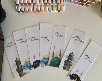 Masjid Mecca Islam Book Minimalist Bookmark