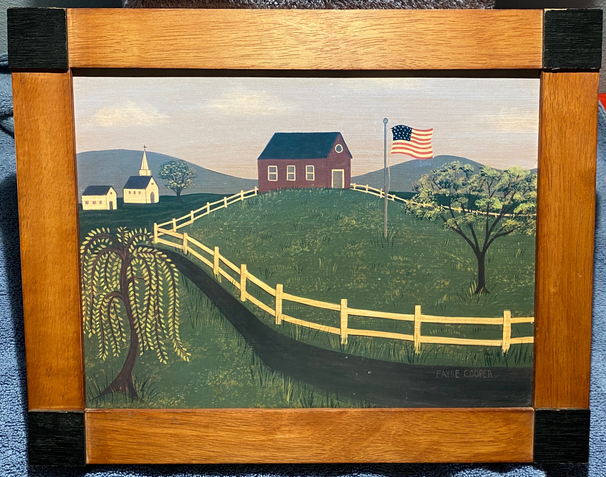 Furgy - Vintage Fayre Cooper Framed Print - Rare, With Church