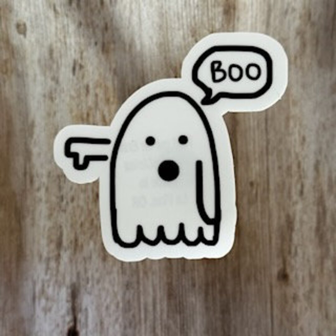 Bogof Sticker Boo Ghost Weatherproof Sticker - Etsy