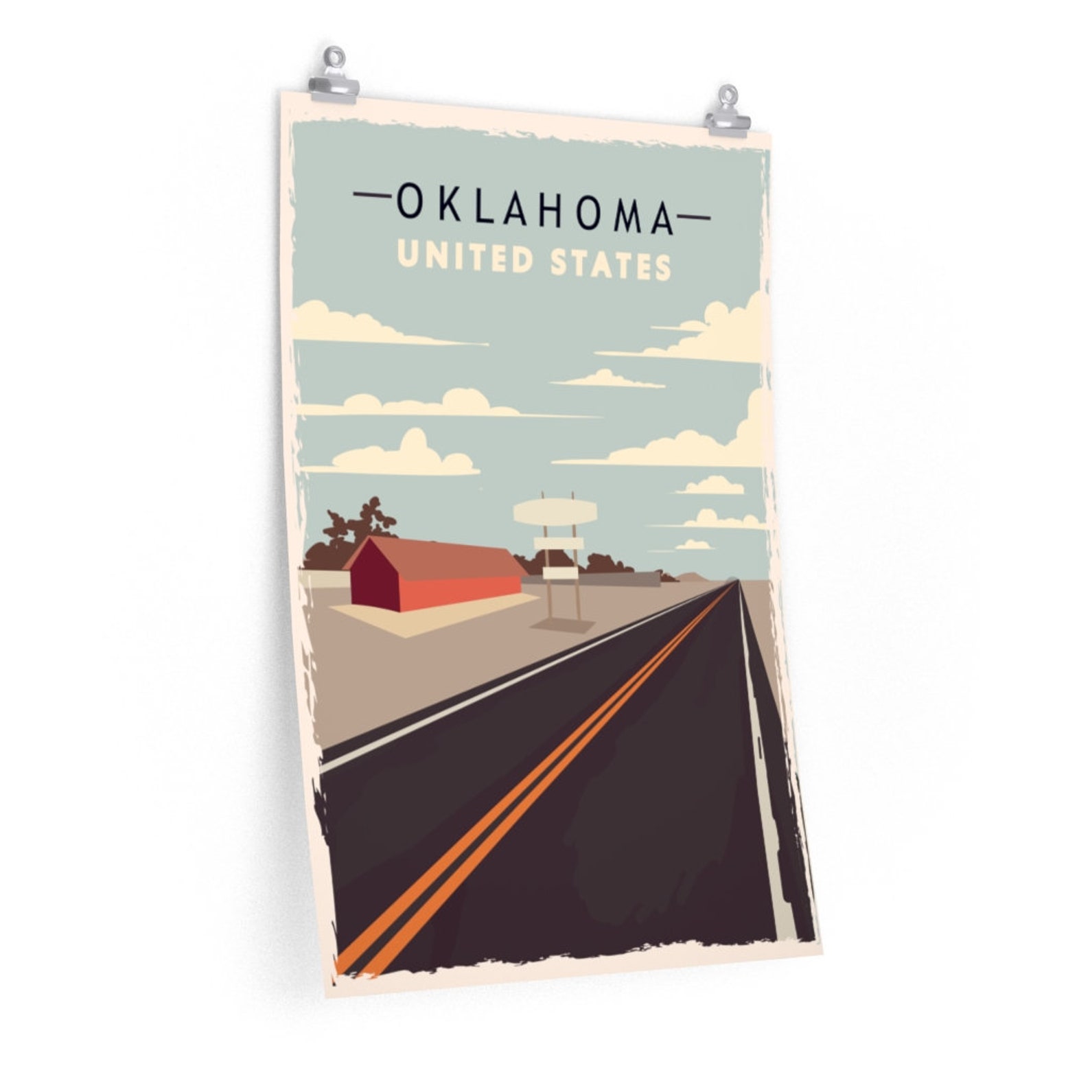 Vintage Travel Posters Oklahoma Vintage Wall Art Print Retro Etsy