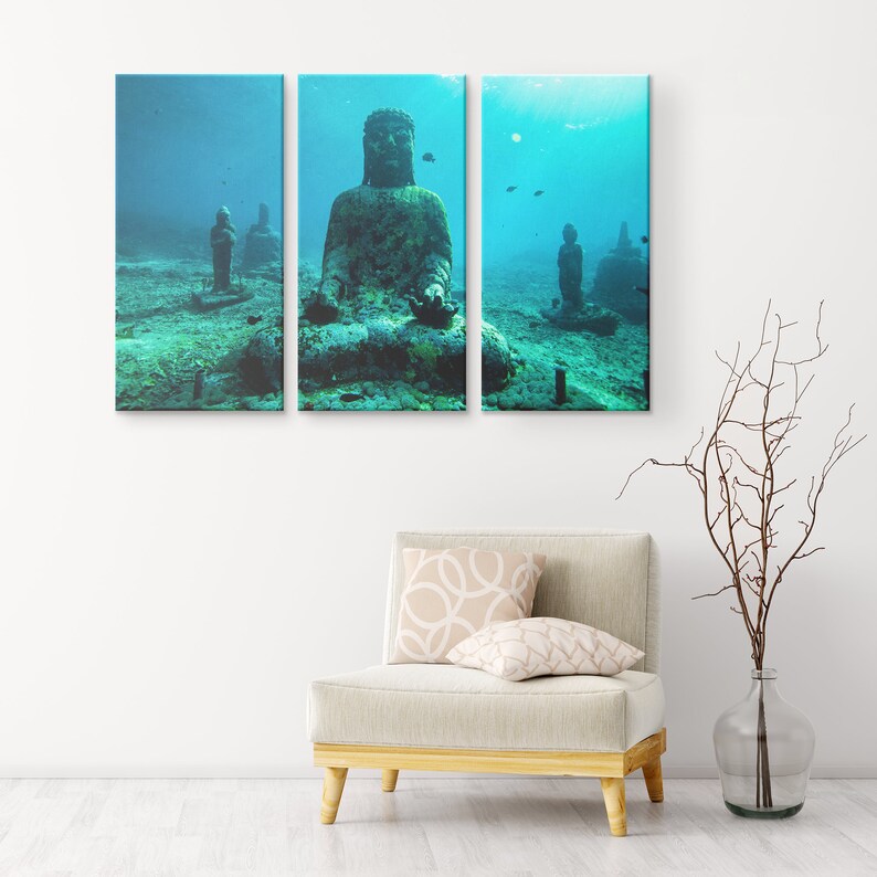 Buddha Wall Art Canvas 3 Piece Wall Art Canvas Canvas Etsy