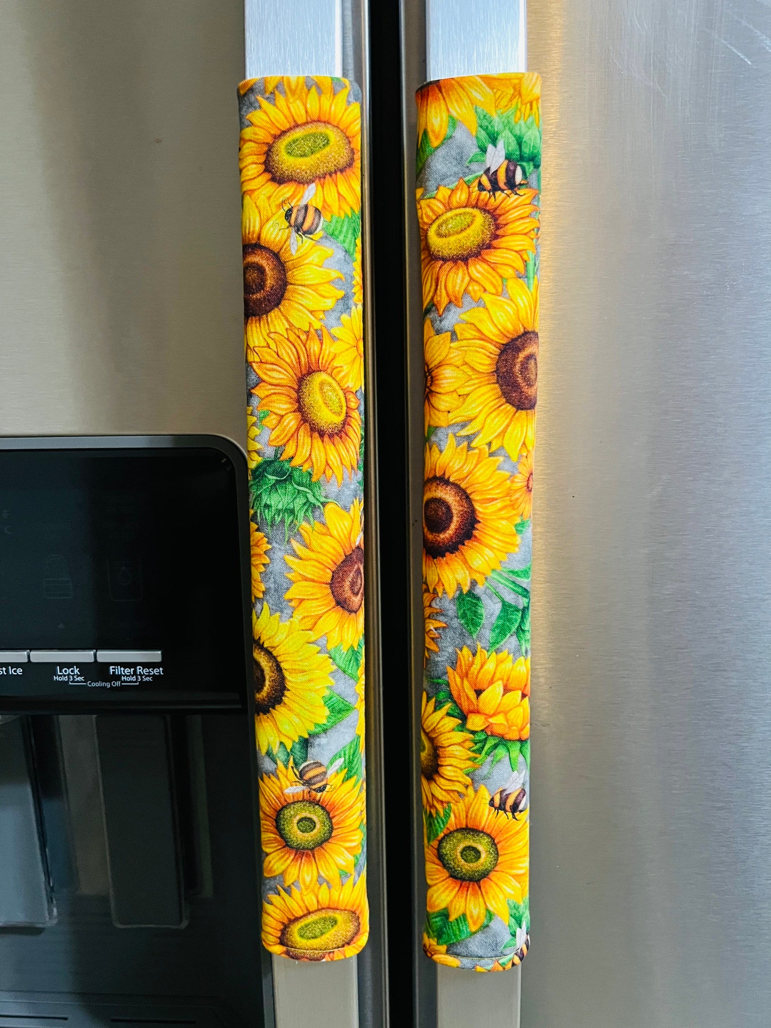 Sunflowers Refrigerator Door Handle Covers Set of 2 Etsy