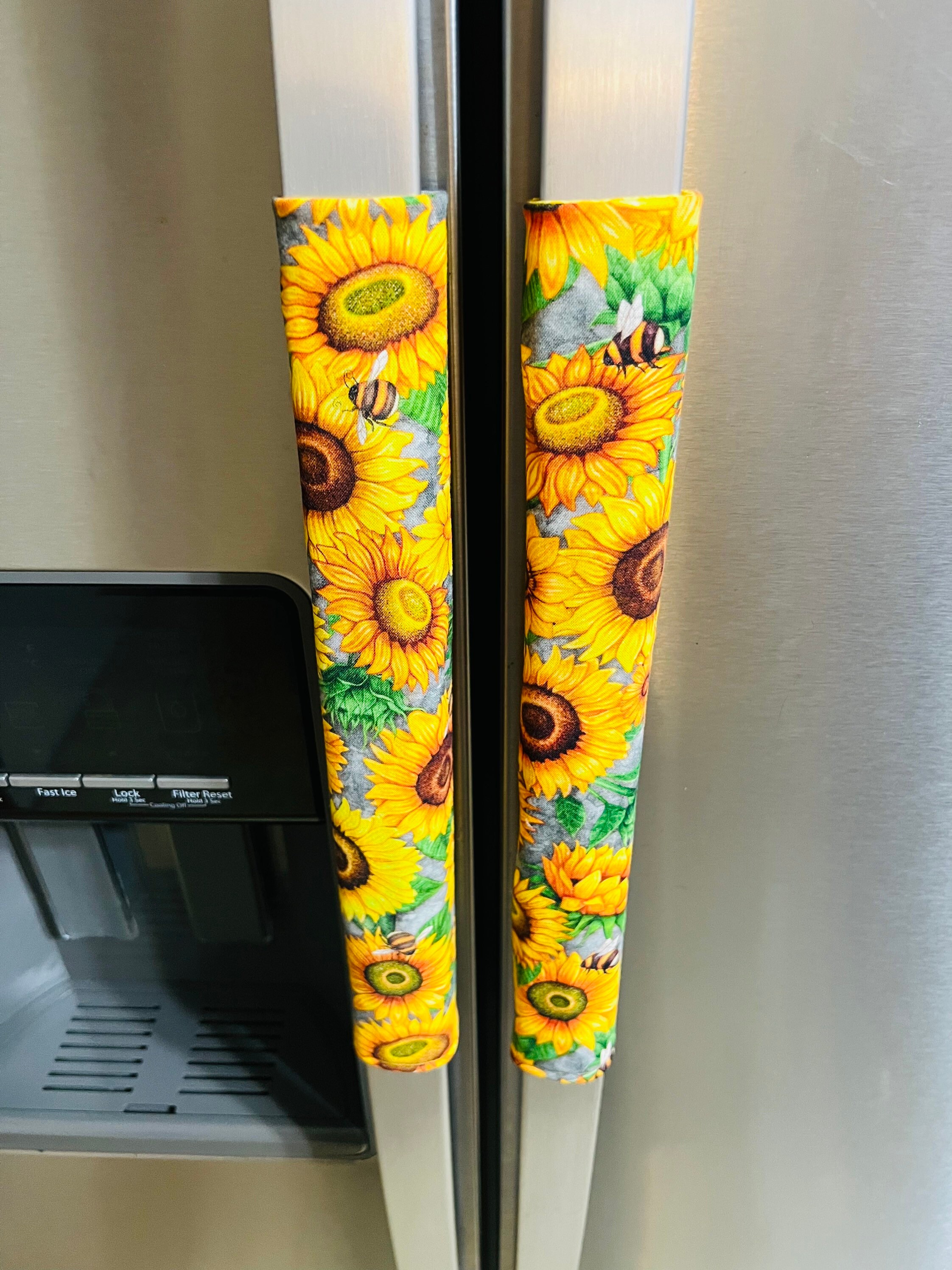 Sunflowers Refrigerator Door Handle Covers Set of 2 Etsy