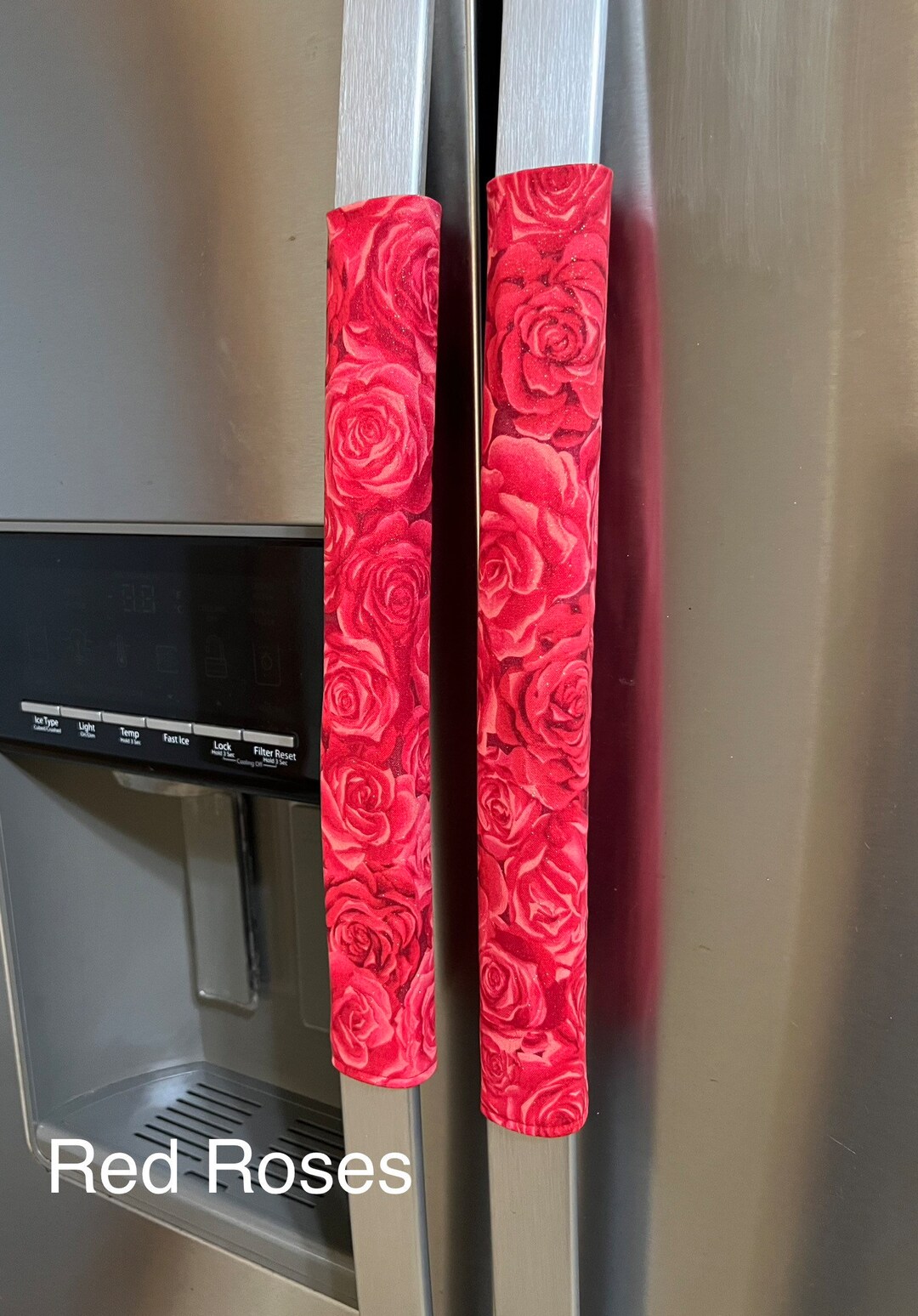 Refrigerator Door Handle Covers Valentines Red Roses Set of 2 Etsy